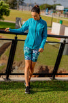 Mid Waist Long Shorts - Evergreen