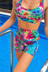 High Waist Mid Shorts - Gardenia