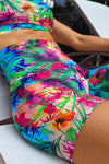 High Waist Mid Shorts - Gardenia
