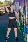 High Waist Unleashed Mid Shorts - Black