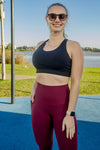 High Waist 7/8 - Bordeaux