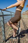 High Waist Motion Mid Shorts - Mocha