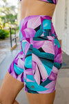 Mid Waist Mid Shorts - Waters Edge