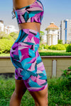 Mid Waist Long Shorts - Waters Edge
