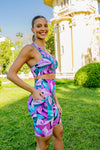 High Waist Long Shorts - Waters Edge