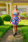 High Waist Long Shorts - Waters Edge