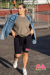 Pre order RMA High Waist Long Shorts - Black
