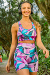 High Waist Mid Shorts - Waters Edge