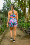 High Waist Mid Shorts - Waters Edge