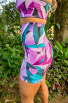 High Waist Mid Shorts - Waters Edge