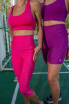 High Waist Unleashed 5/8 - Fuchsia