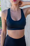 Keyhole Sports Bra - Black