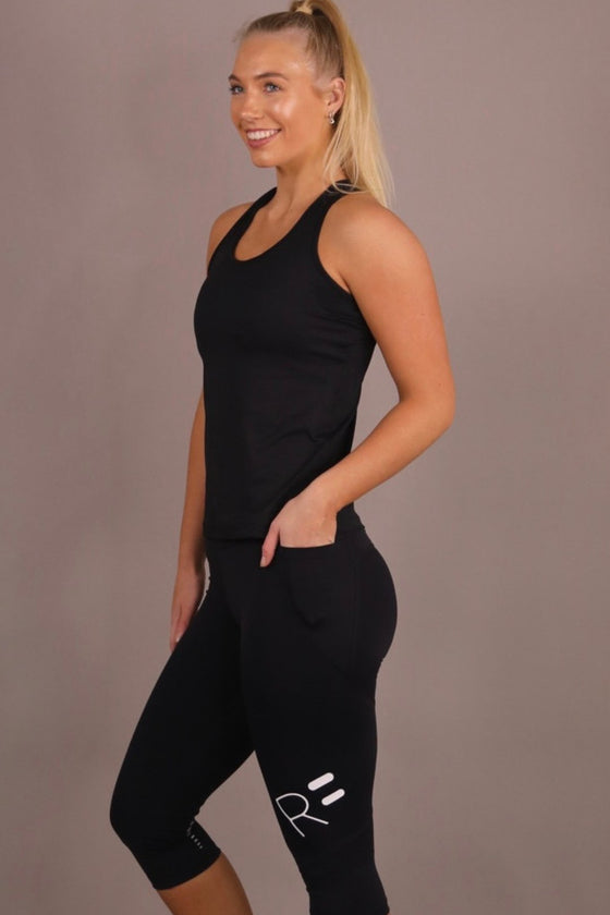 Energy Racerback Singlet - Black - RunFaster