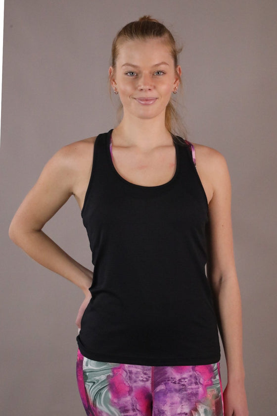 Energy Racerback Singlet - Black - RunFaster