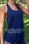 Fitness Racerback Singlet - Navy - RunFaster