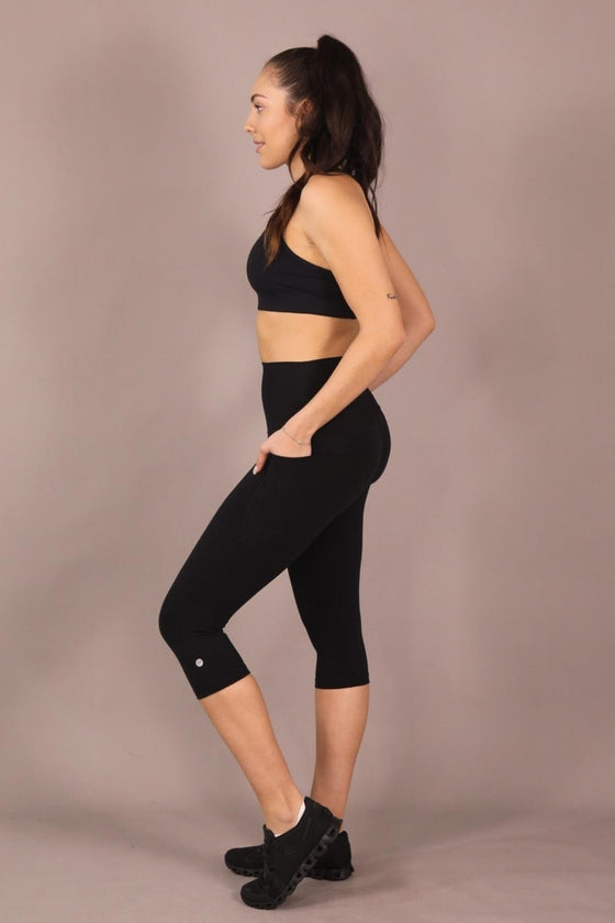 High Waist 5/8 - Black - RunFaster