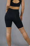 High Waist Long Shorts - Black - RunFaster