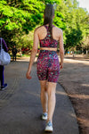 High Waist Long Shorts - Starry Nights - RunFaster