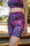 High Waist Long Shorts - Starry Nights - RunFaster