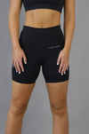 High Waist Mid Shorts - Black - RunFaster