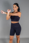 High Waist Mid Shorts - Black - RunFaster