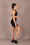 High Waist Mid Shorts - Black - RunFaster