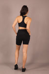 High Waist Mid Shorts - Black - RunFaster