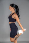 High Waist Mid Shorts - Black - RunFaster