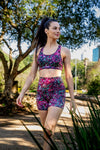 High Waist Mid Shorts - Starry Nights - RunFaster