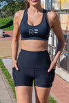 Keyhole Sports Bra - Black - RunFaster