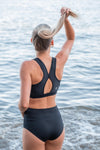 Keyhole Sports Bra - Black - RunFaster