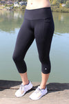 Mid Waist 3/4 - Black - RunFaster