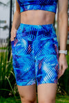 Mid Waist Long Shorts - Skyscraper - RunFaster