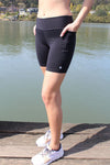 Mid Waist Mid Shorts - Black - RunFaster