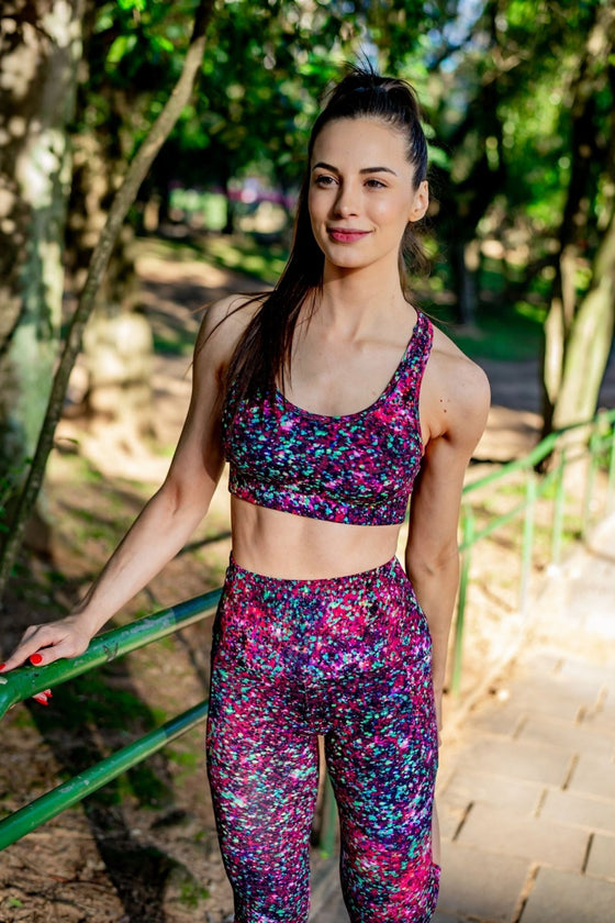 Racerback Sports Bra - Starry Nights - RunFaster